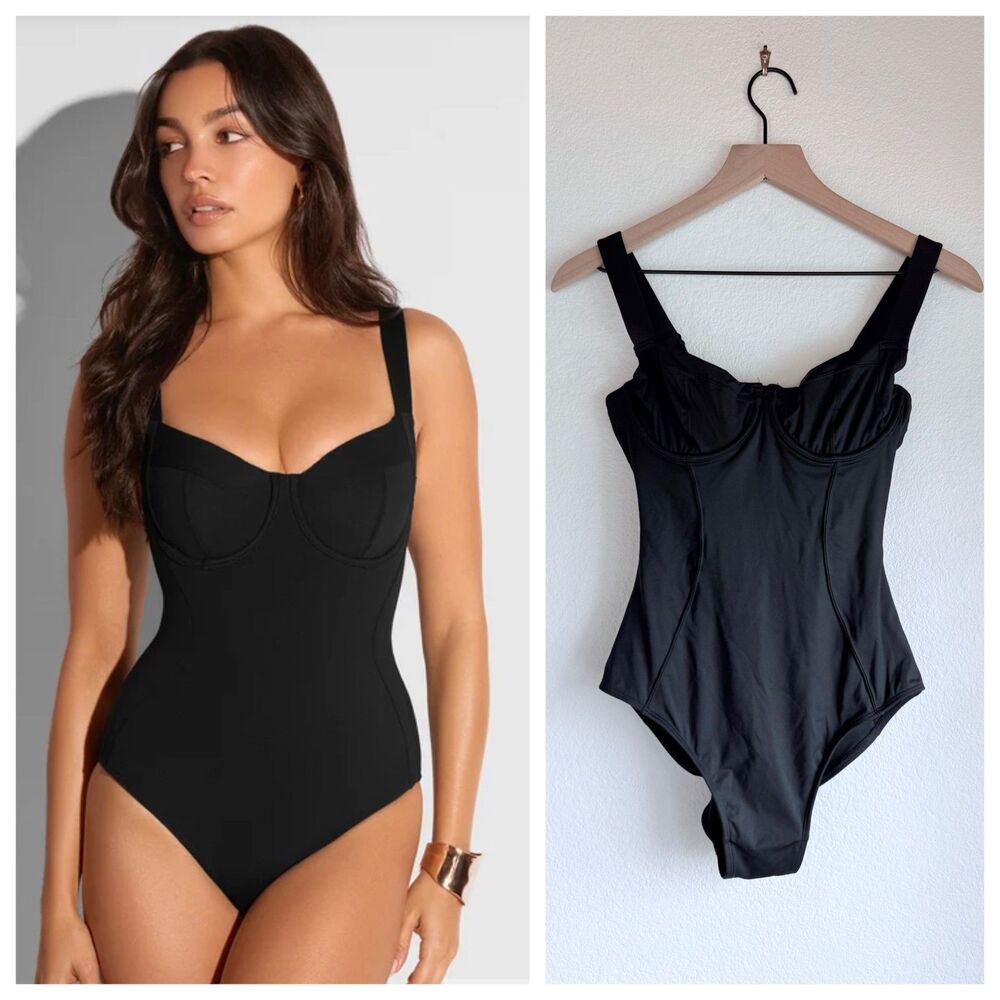 NWT TA3 Lifty Swimsuit Small Regular/Long B/C Cup Shapewear One Piece Black